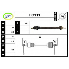 FO111 SERA Приводной вал