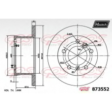 873552.6880 MAXTECH Тормозной диск