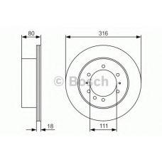 0 986 479 S87 BOSCH Тормозной диск