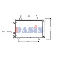 160003N AKS DASIS Радиатор, охлаждение двигателя