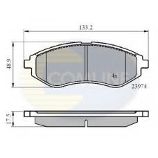 CBP01186 COMLINE Комплект тормозных колодок, дисковый тормоз