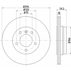 8DD 355 106-571 HELLA PAGID Тормозной диск