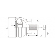 CVJ5687.10 OPEN PARTS Шарнирный комплект, приводной вал