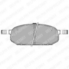 LP1066 DELPHI Комплект тормозных колодок, дисковый тормоз