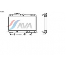 TO2156 AVA Радиатор, охлаждение двигателя