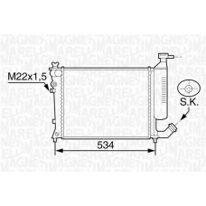 350213119009 MAGNETI MARELLI Радиатор, охлаждение двигателя