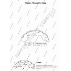 M350A43 NPS Комплект тормозных колодок