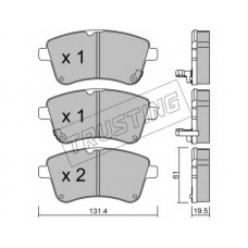 931.0 TRUSTING Комплект тормозных колодок, дисковый тормоз
