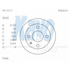 BR-8215 KAVO PARTS Тормозной диск