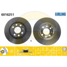 6411112 GIRLING Комплект тормозов, дисковый тормозной механизм