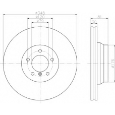 8DD 355 109-971 HELLA Тормозной диск