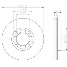 8DD 355 102-111 HELLA Тормозной диск