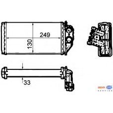 8FH 351 315-471 HELLA Теплообменник, отопление салона