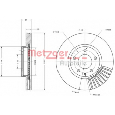 6110704 METZGER Тормозной диск