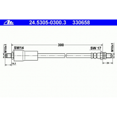 24.5305-0300.3 ATE Тормозной шланг