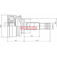 6754 KAMOKA Шарнирный комплект, приводной вал