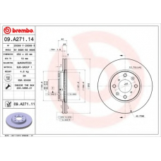 09.A271.11 BREMBO Тормозной диск