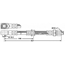 FBH6829 FIRST LINE Тормозной шланг