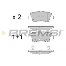 BP3456 BREMSI Комплект тормозных колодок, дисковый тормоз