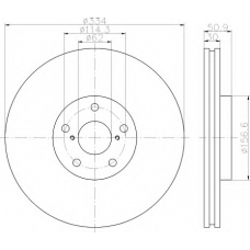 8DD 355 112-871 HELLA Тормозной диск