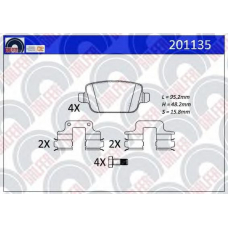 201135 GALFER Комплект тормозных колодок, дисковый тормоз