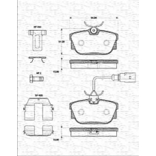 363702161267 MAGNETI MARELLI Комплект тормозных колодок, дисковый тормоз