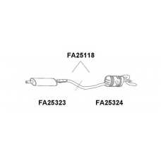 FA25323 VENEPORTE Средний глушитель выхлопных газов
