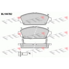 BL1667B2 FTE Комплект тормозных колодок, дисковый тормоз