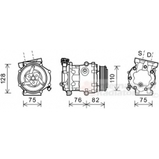 1800K479 VAN WEZEL Компрессор, кондиционер