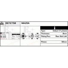 DC72758 EDR Тормозной суппорт