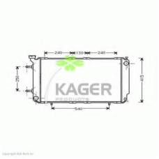 31-2275 KAGER Радиатор, охлаждение двигателя