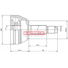 6710 KAMOKA Шарнирный комплект, приводной вал