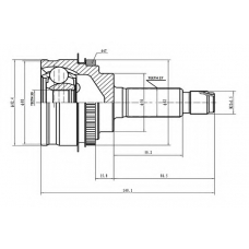 AW1510072A AYWIPARTS Шарнирный комплект, приводной вал