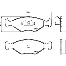 8DB 355 007-441 HELLA PAGID Комплект тормозных колодок, дисковый тормоз