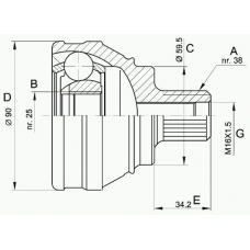 CVJ5117.10 OPEN PARTS Шарнирный комплект, приводной вал