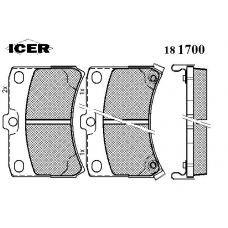 181700 ICER Комплект тормозных колодок, дисковый тормоз
