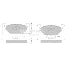 FB210225 FLENNOR Комплект тормозных колодок, дисковый тормоз