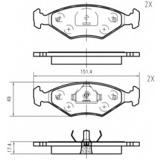 K621901 Vema Комплект тормозных колодок, дисковый тормоз