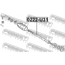 0222-U31 FEBEST Осевой шарнир, рулевая тяга