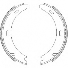 4094.01 REMSA Комплект тормозных колодок, стояночная тормозная с