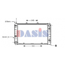 170001N AKS DASIS Радиатор, охлаждение двигателя