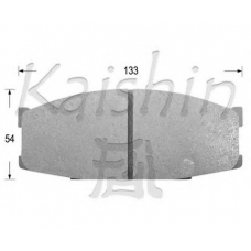 D6015 KAISHIN Комплект тормозных колодок, дисковый тормоз
