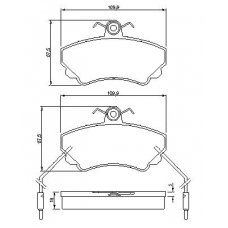 0 986 460 982 BOSCH Комплект тормозных колодок, дисковый тормоз