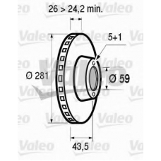 186405 VALEO Тормозной диск