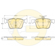 6119572 GIRLING Комплект тормозных колодок, дисковый тормоз