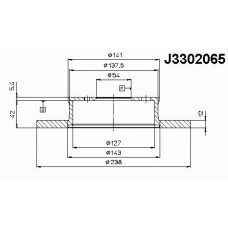 J3302065 NIPPARTS Тормозной диск