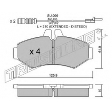 588.0W TRUSTING Комплект тормозных колодок, дисковый тормоз