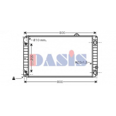 480240N AKS DASIS Радиатор, охлаждение двигателя