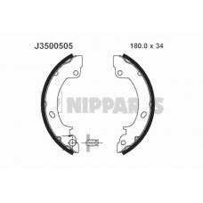 J3500505 NIPPARTS Комплект тормозных колодок