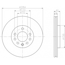 8DD 355 103-631 HELLA PAGID Тормозной диск